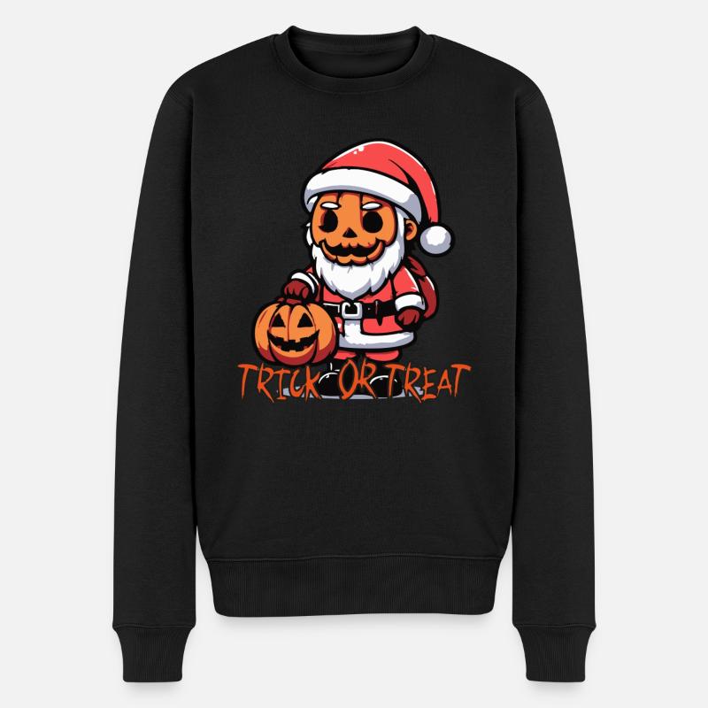 WeihnachtsmannKürbis - Männer Premium Bio Pullover - Schwarz