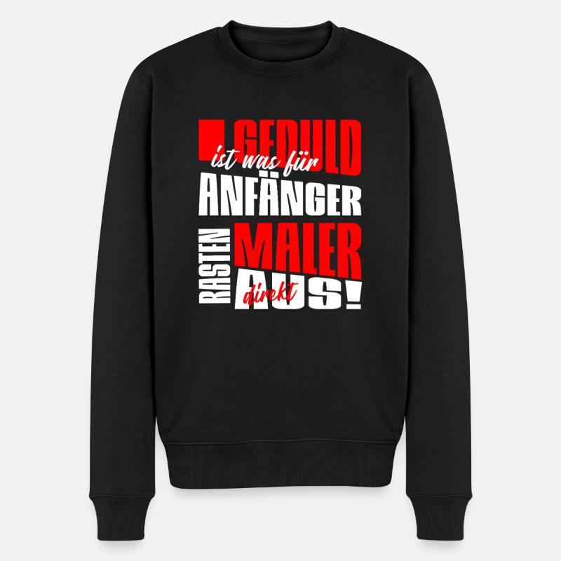 Lustiger Maler Spruch für Maler und Lackierer - Männer Premium Bio Pullover - Schwarz
