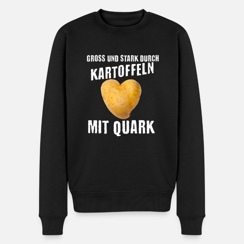 Lustiger Ossi Spruch - Männer Premium Bio Pullover - Schwarz