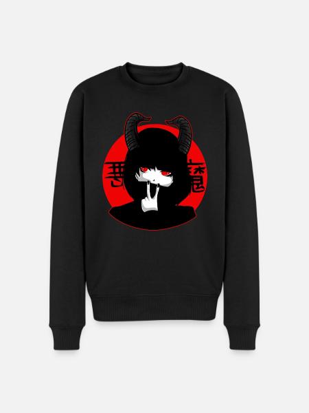Kawaii Anime Nu Goth Style Occult Punk Emo - Økologisk premium-sweatshirt til mænd - sort