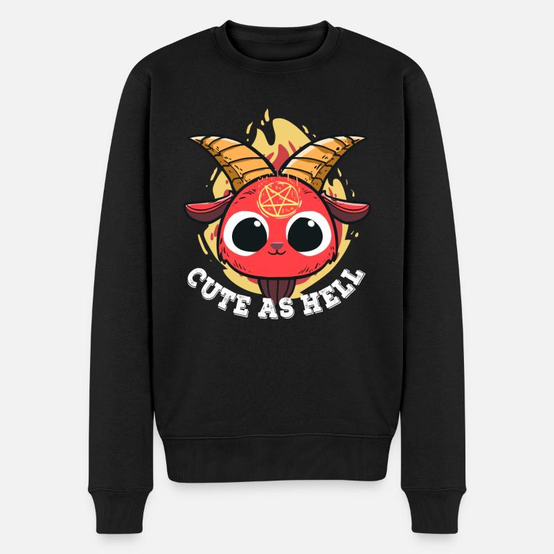 Baphomet Pentagram Geschenk für einen - Männer Premium Bio Pullover - Schwarz