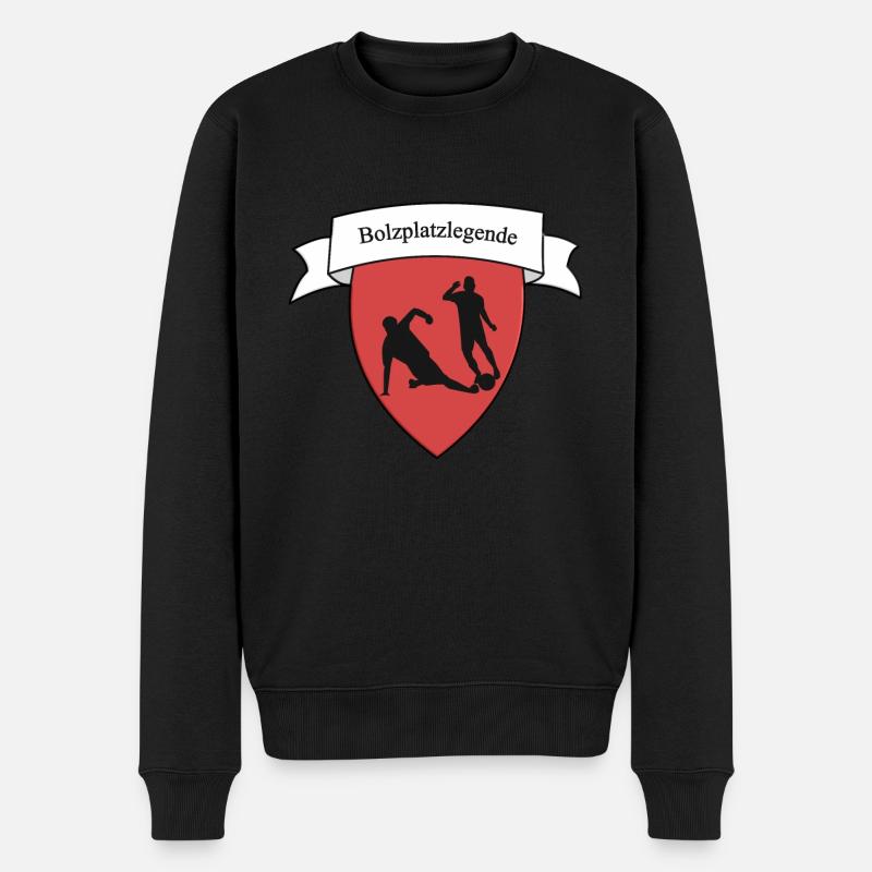 Bolzplatzlegende - Männer Premium Bio Pullover - Schwarz