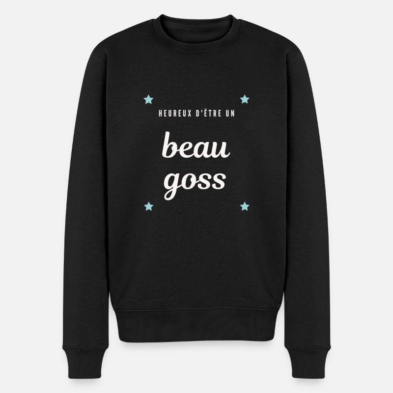 beau goss - Pull Premium bio Homme - noir