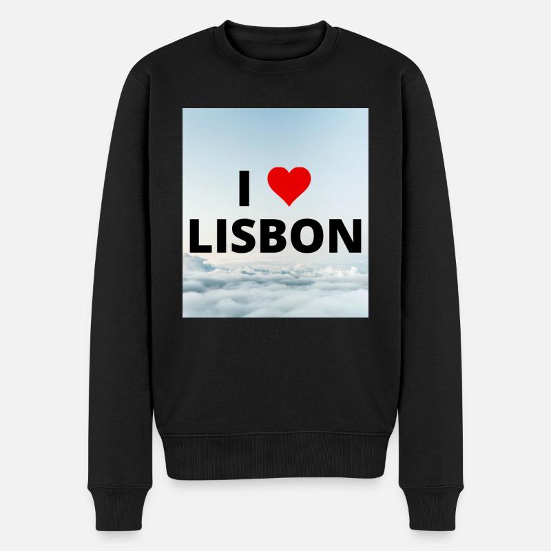 I LOVE LISBON - Pull Premium bio Homme - noir
