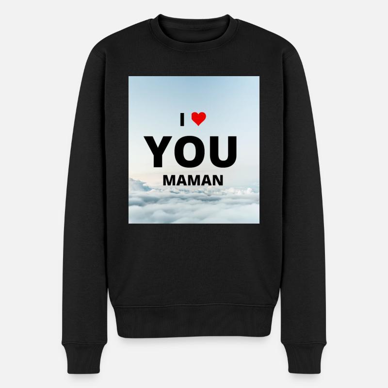 i love you maman - Pull Premium bio Homme - noir