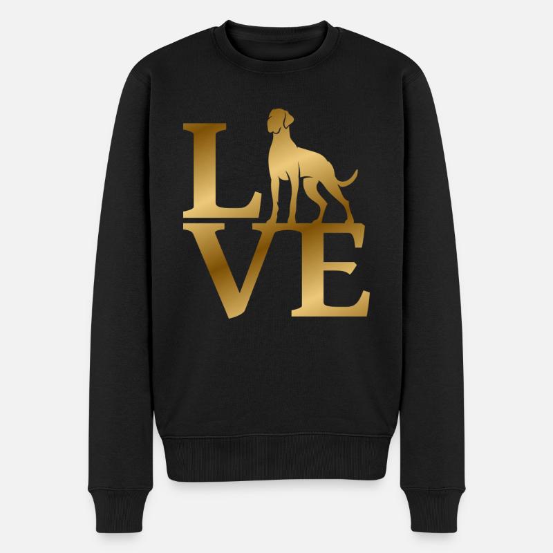Amour Grand Danois - Pull Premium bio Homme - noir