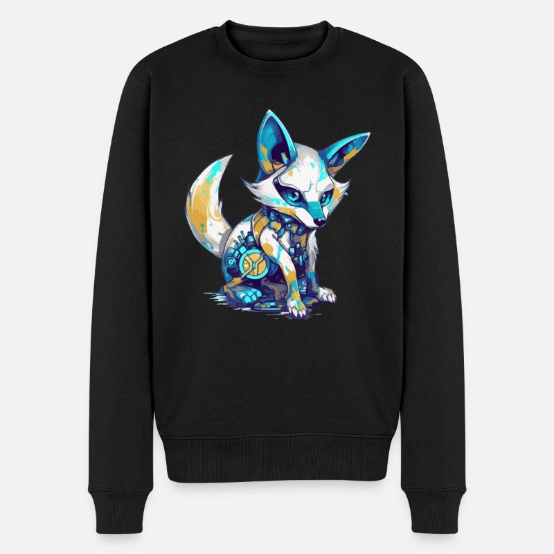 Ecko the bionic fox - Men's Premium Organic Jumper - black
