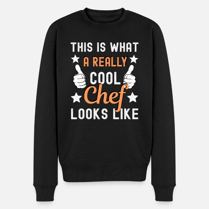 Chef Cuisinier Chef - Pull Premium bio Homme - noir