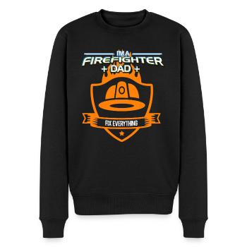 I'm A Firefighter And Dad - Männer Premium Bio Pullover - Schwarz - Vorne - Nico (187cm)