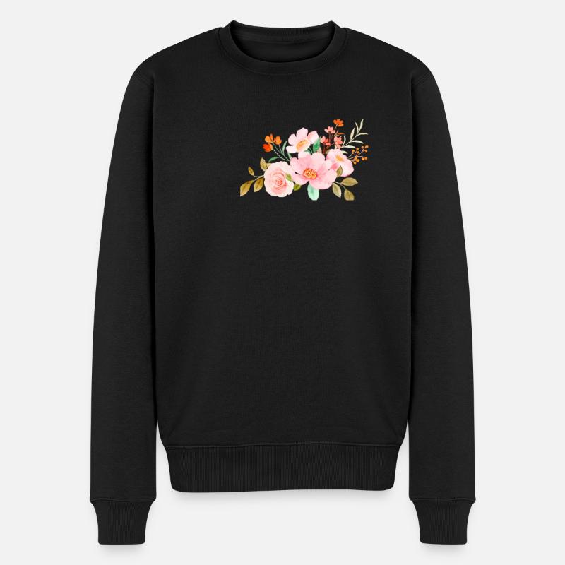Cheveux en fleurs - Pull Premium bio Homme - noir