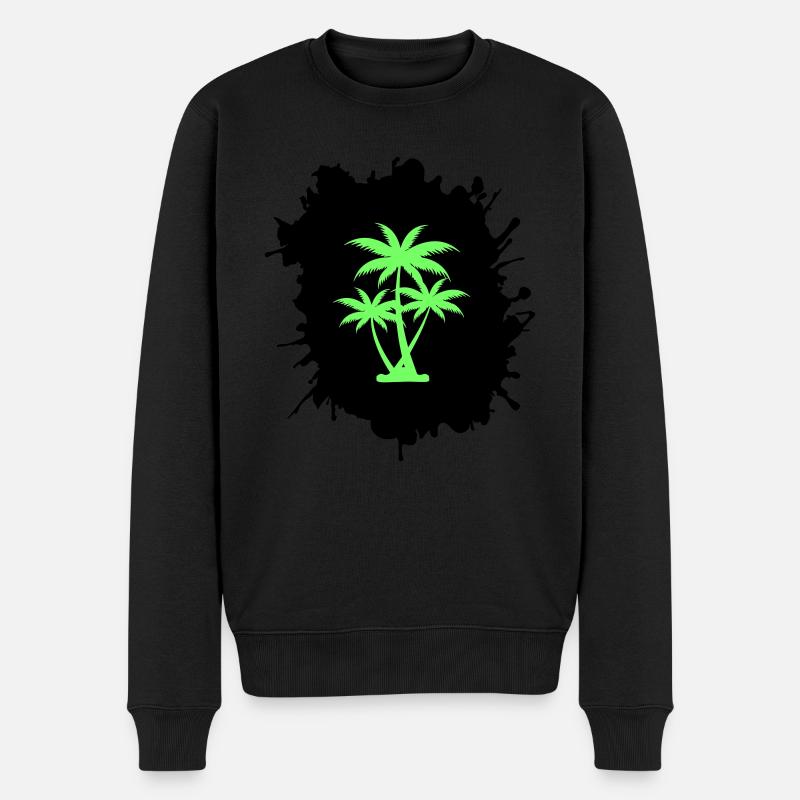 Blobs de palmier - Pull Premium bio Homme - noir