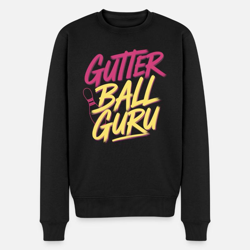 Gutter Ball Guru 13 - Männer Premium Bio Pullover - Schwarz