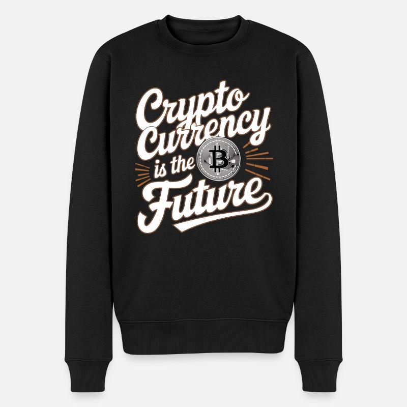 Cryptocurrency Is The Future 17 - Männer Premium Bio Pullover - Schwarz