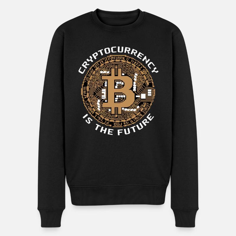 Cryptocurrency Is The Future 8 - Männer Premium Bio Pullover - Schwarz