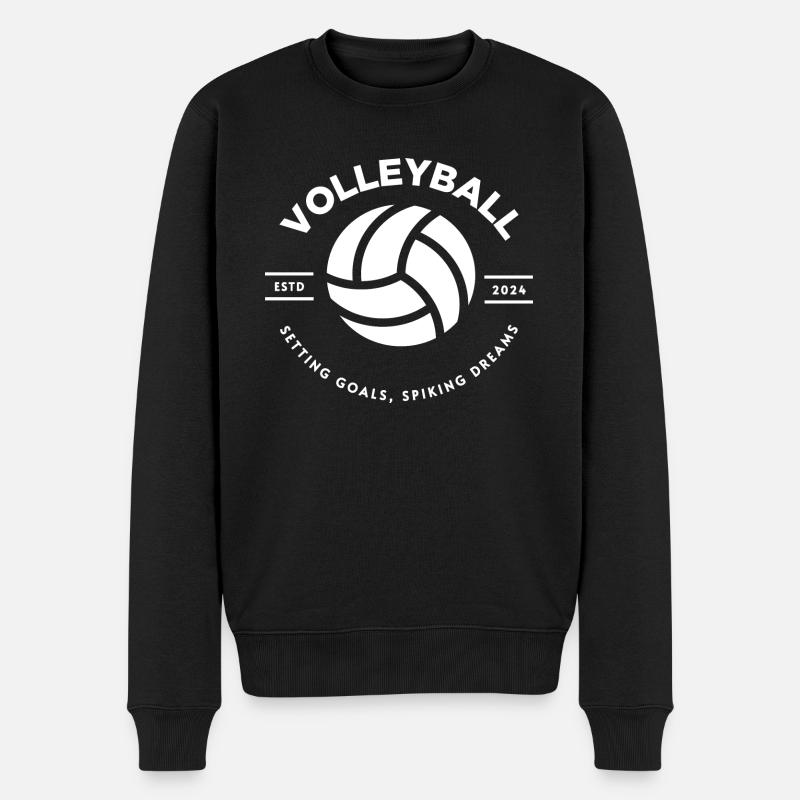Logo de volley-ball - Pull Premium bio Homme - noir