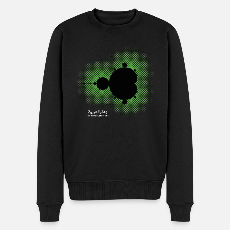 Apfelmännchen Fraktal - Männer Premium Bio Pullover - Schwarz