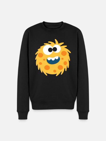 Yellow Fluffy Monster - Men's Premium Organic Jumper - black