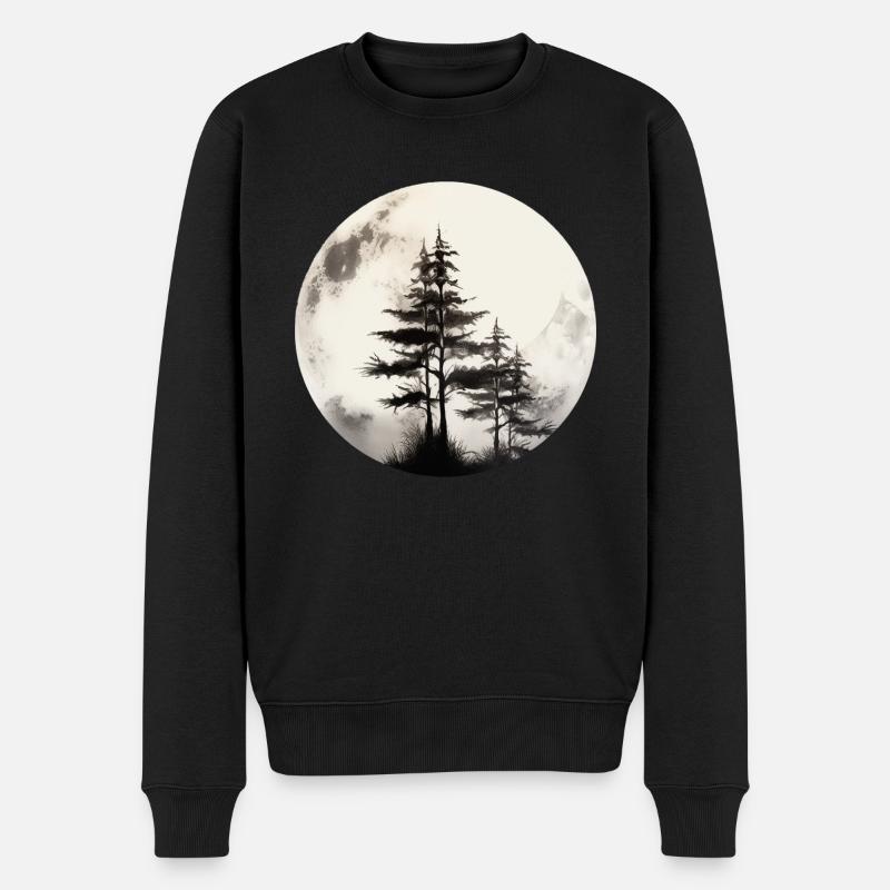 Kiefer - Männer Premium Bio Pullover - Schwarz