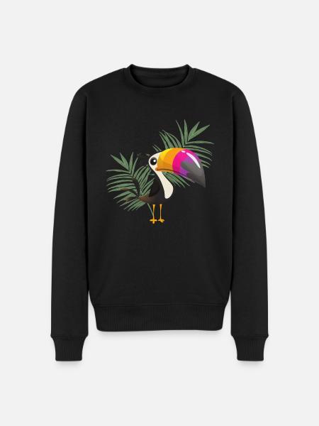 toucan - Men's Premium Organic Jumper - black