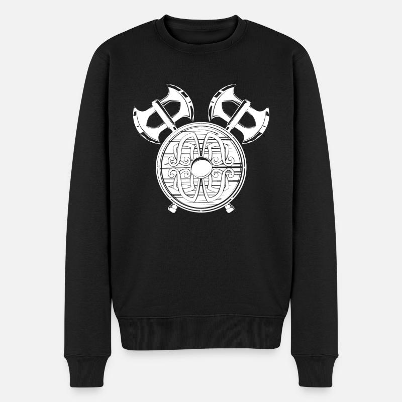 Wikinger - Männer Premium Bio Pullover - Schwarz