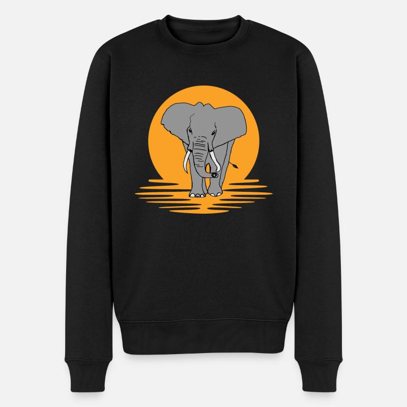 Eléphant - Pull Premium bio Homme - noir
