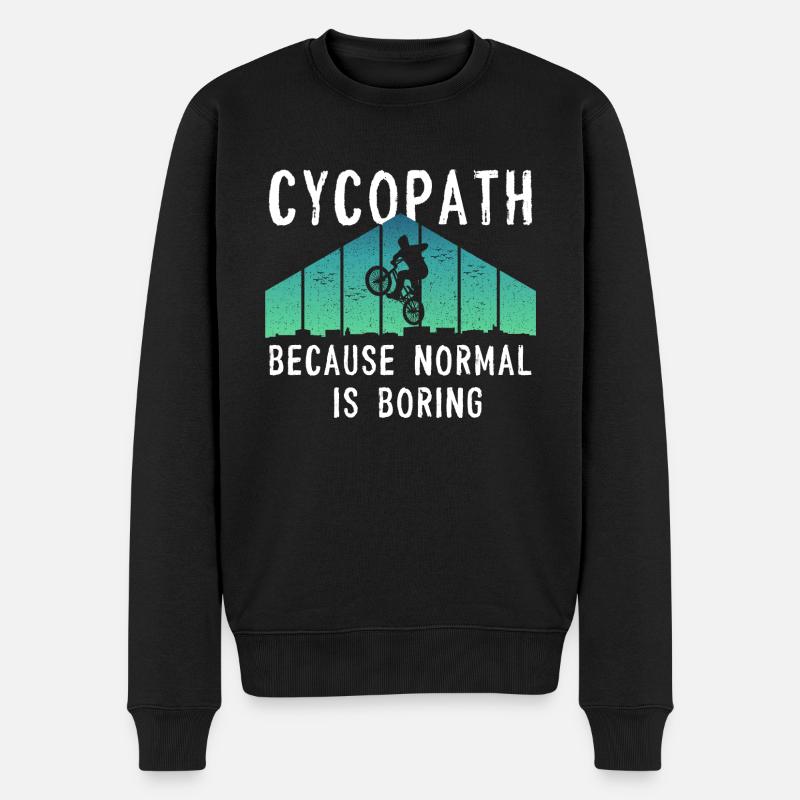 Cycopath - Männer Premium Bio Pullover - Schwarz