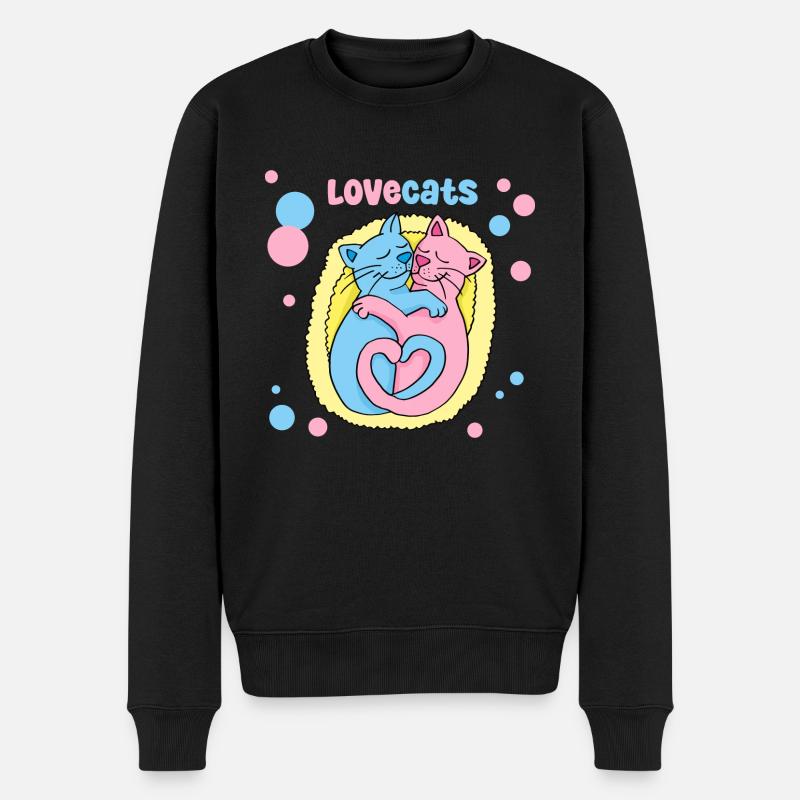 Aimer les chats - Pull Premium bio Homme - noir