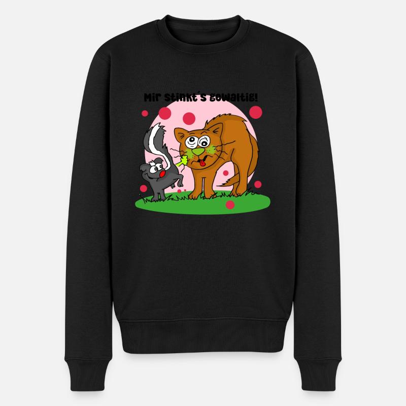 mir stinkts gewaltig - Männer Premium Bio Pullover - Schwarz