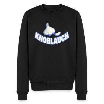 KNOBLAUCH - Männer Premium Bio Pullover - Schwarz - Vorne - Nico (187cm)