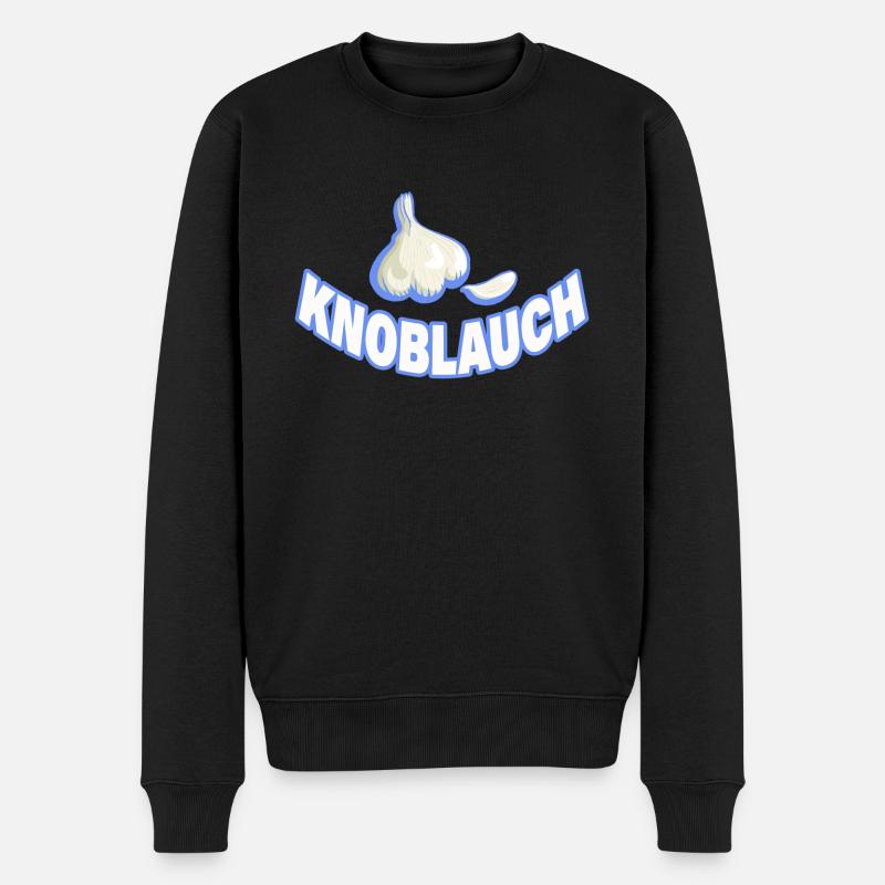 KNOBLAUCH - Männer Premium Bio Pullover - Schwarz
