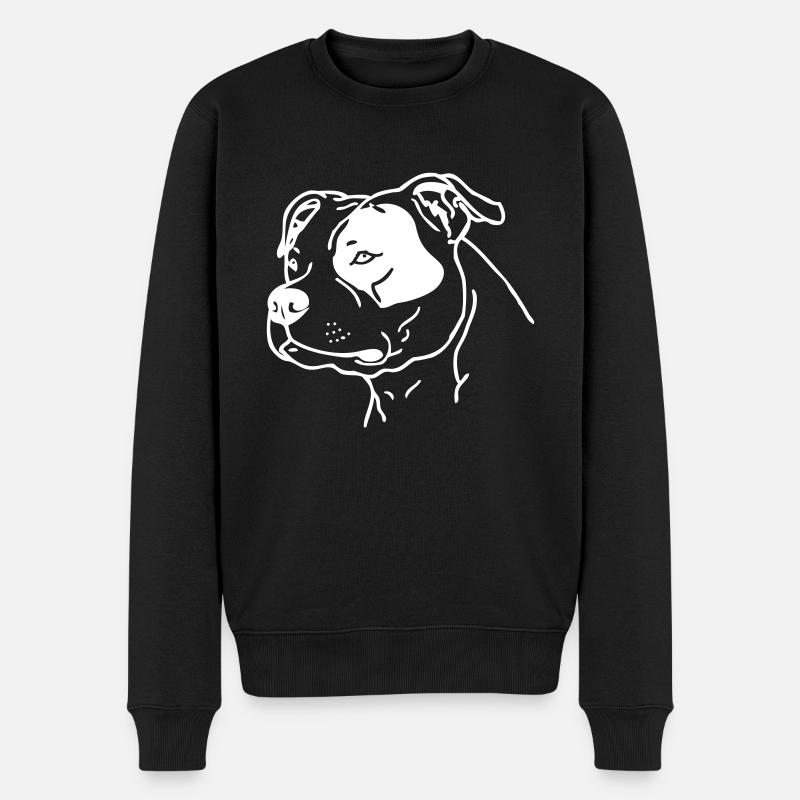 stafford - www.dog-power.nl - Männer Premium Bio Pullover - Schwarz
