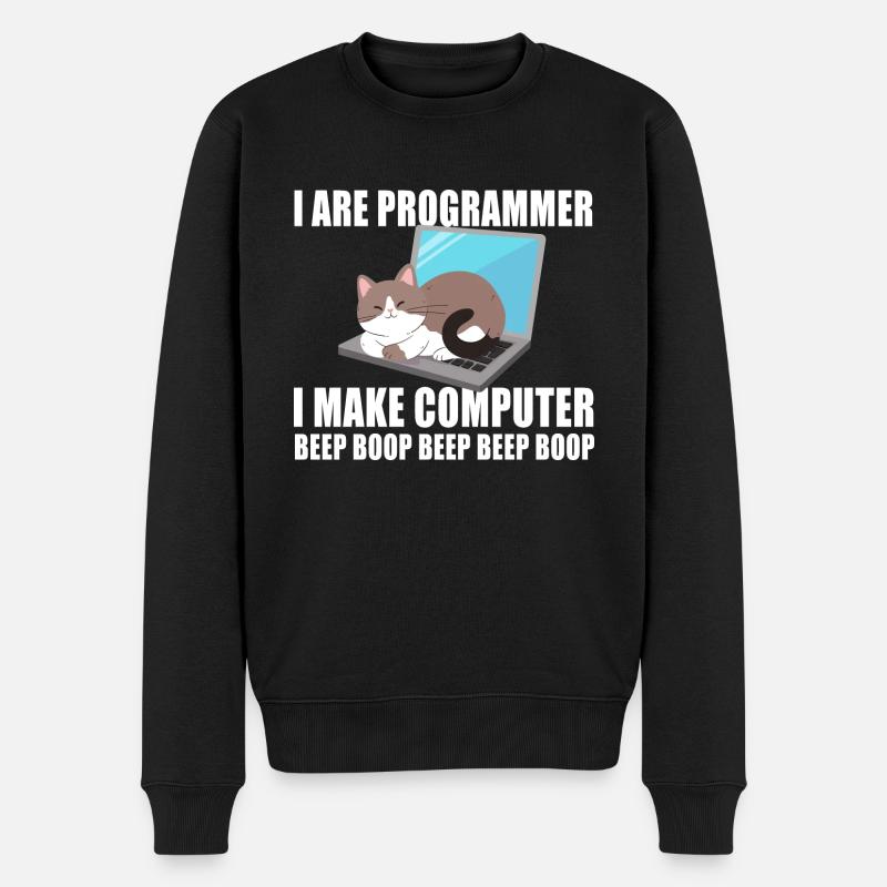 Ich bin Programmierer - Männer Premium Bio Pullover - Schwarz