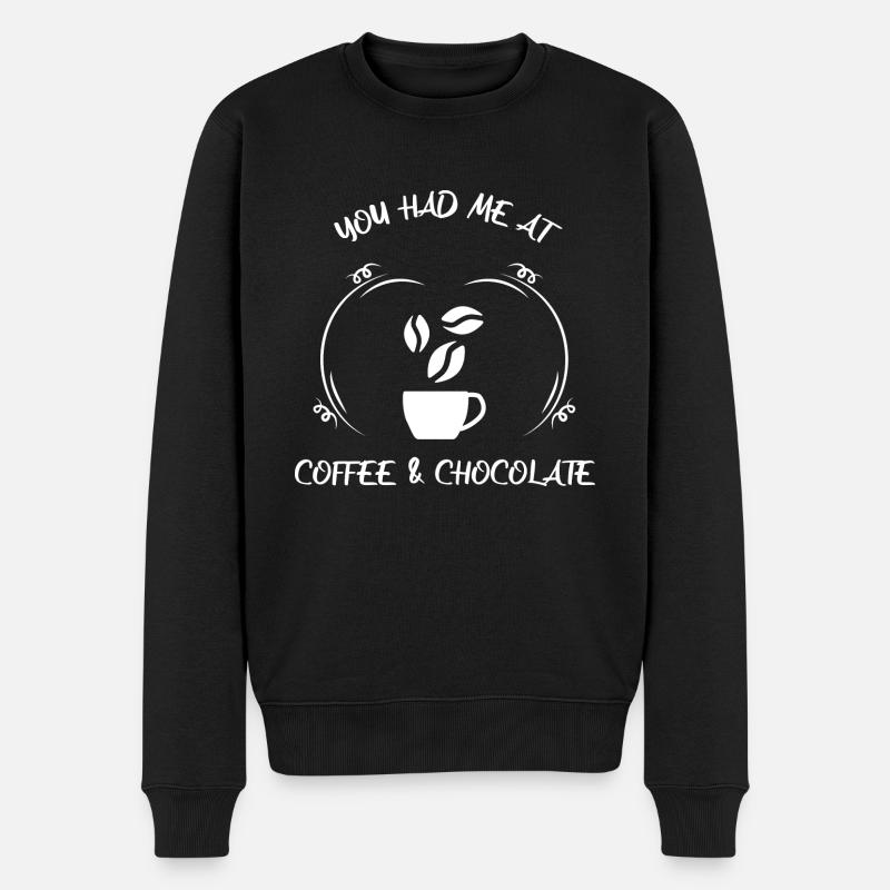 Café, expresso, café et chocolat - Pull Premium bio Homme - noir