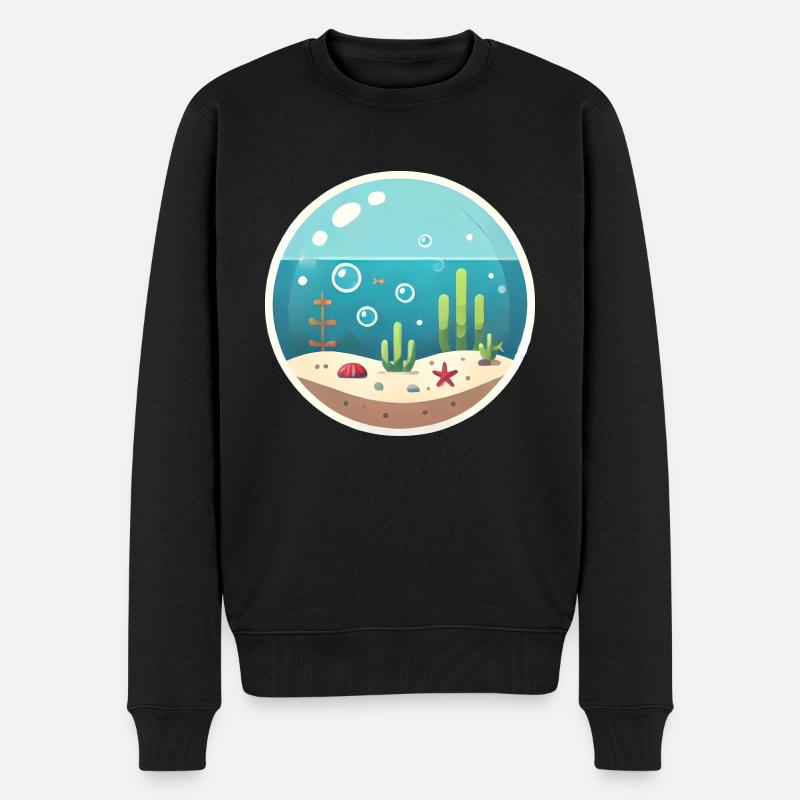 Unterwasserblase - Männer Premium Bio Pullover - Schwarz