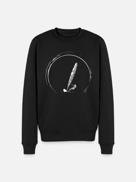 windsurfing windsurfers windsurf surfing - Men's Premium Organic Jumper - black