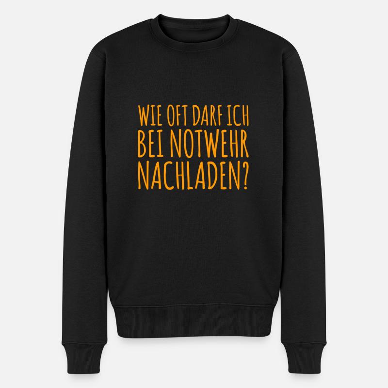 wütend - Männer Premium Bio Pullover - Schwarz