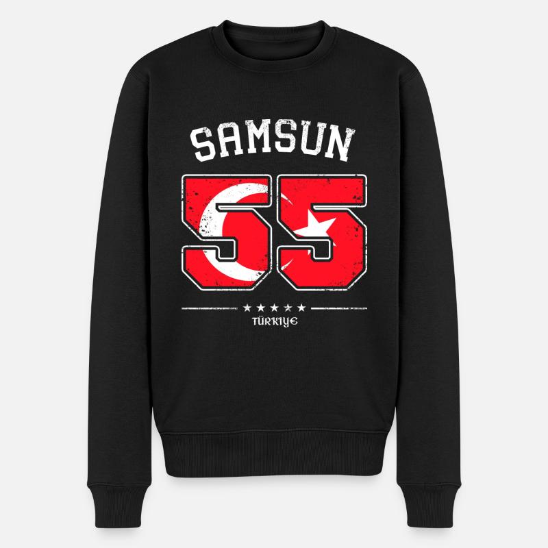 55 Samsun Turquie Rétro - Pull Premium bio Homme - noir