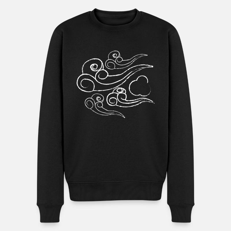 Nuages japonais - Pull Premium bio Homme - noir