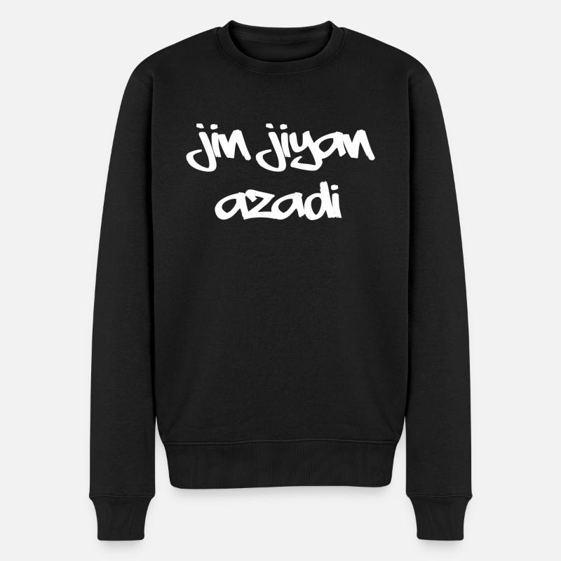 Jin Jiyan Azadî - Männer Premium Bio Pullover - Schwarz