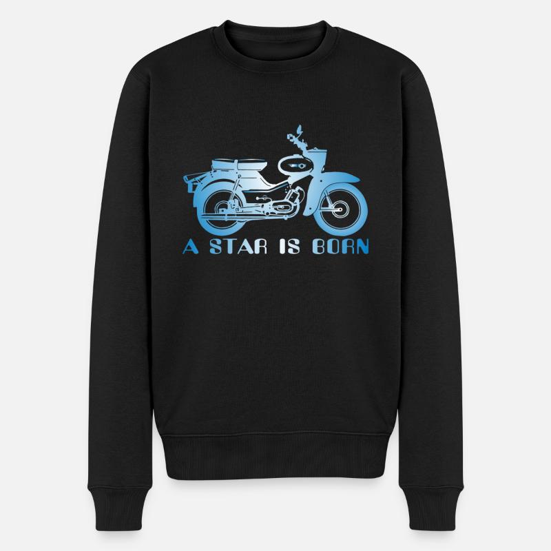 Simson Star is Born - Männer Premium Bio Pullover - Schwarz