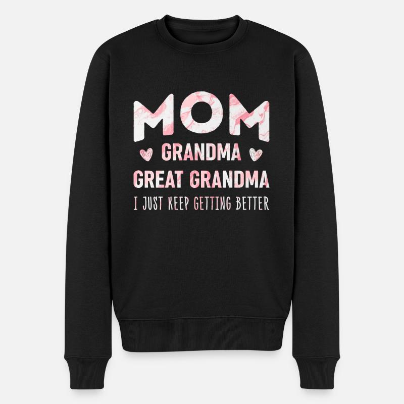 Maman Grand-mère Arrière-grand-mère - Pull Premium bio Homme - noir