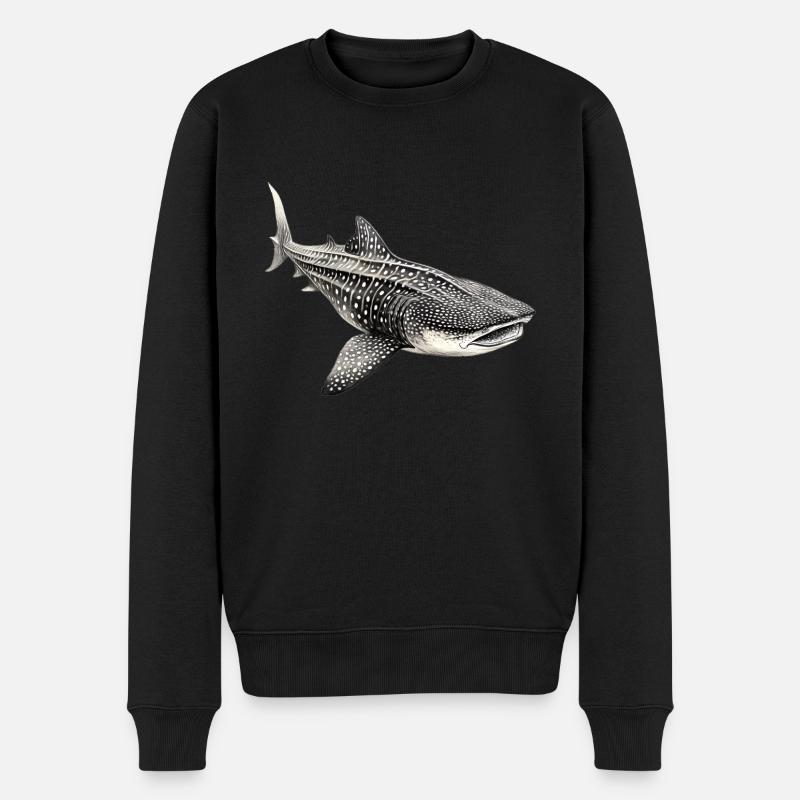 Walhai - Männer Premium Bio Pullover - Schwarz