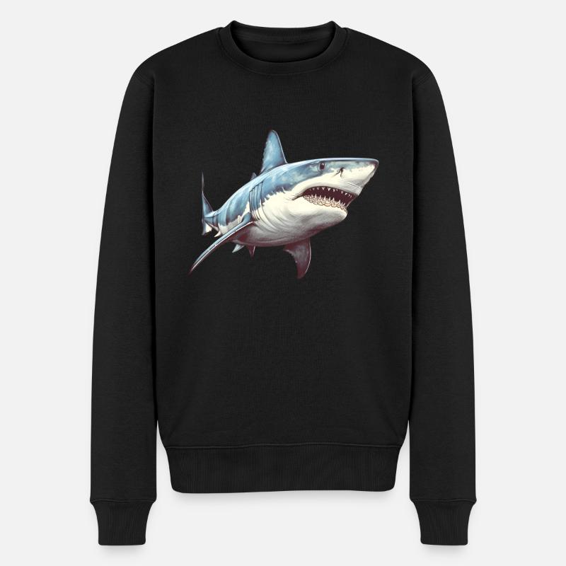 Grand requin blanc - Pull Premium bio Homme - noir
