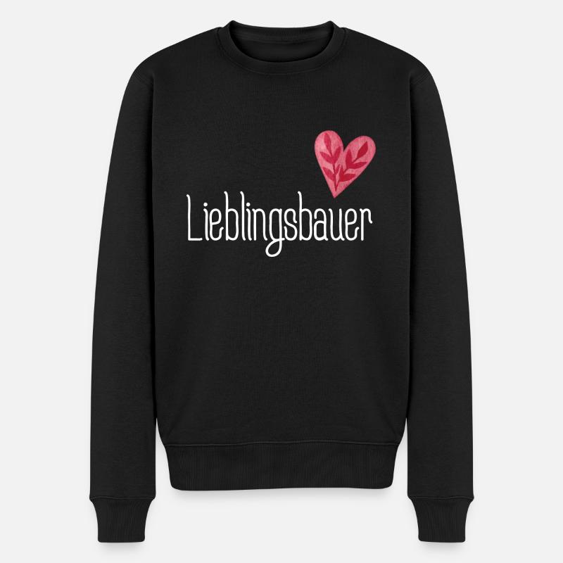 Lieblings Bauer Landwirt - Männer Premium Bio Pullover - Schwarz