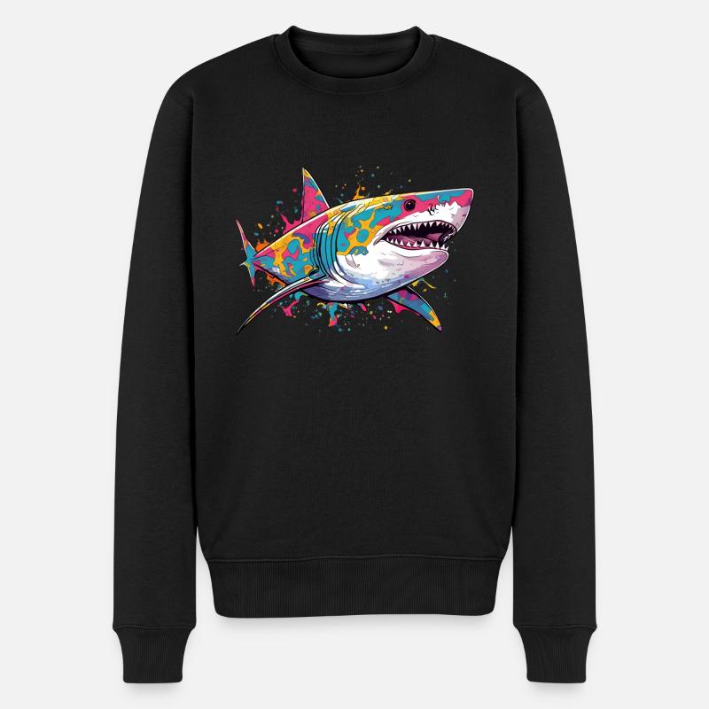 Requin - Pull Premium bio Homme - noir
