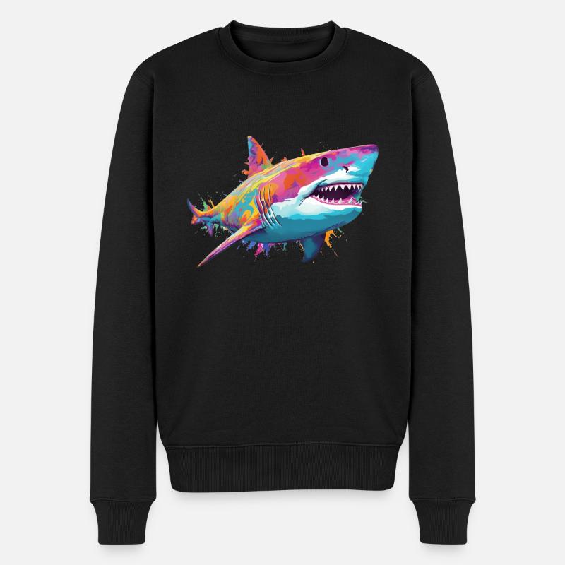 Requin - Pull Premium bio Homme - noir