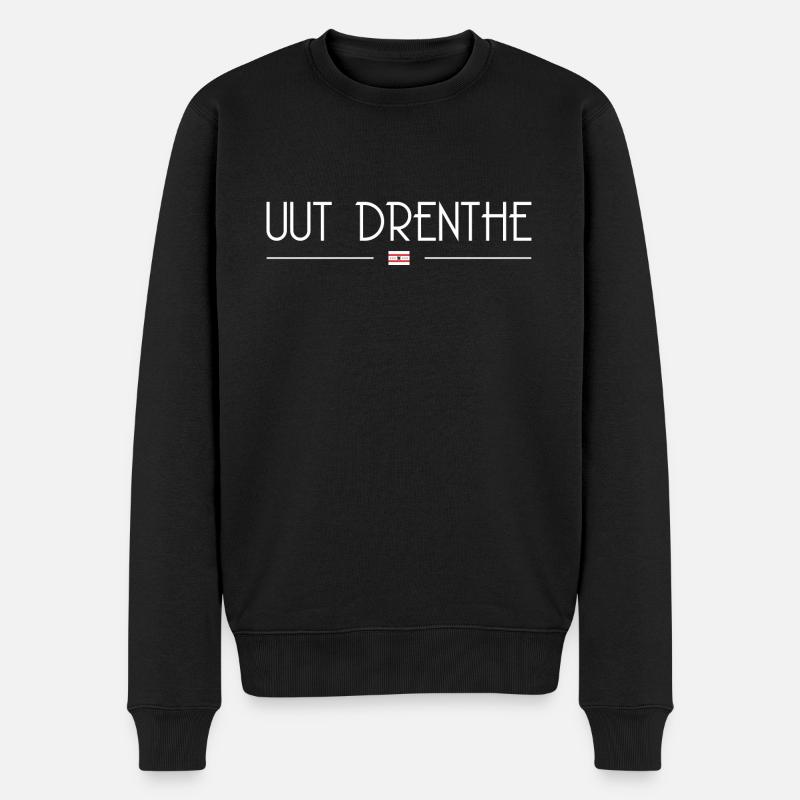 Uut Drenthe - Männer Premium Bio Pullover - Schwarz