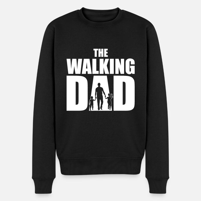 The Walking Dad Vater Geschenk T-Shirt - Männer Premium Bio Pullover - Schwarz