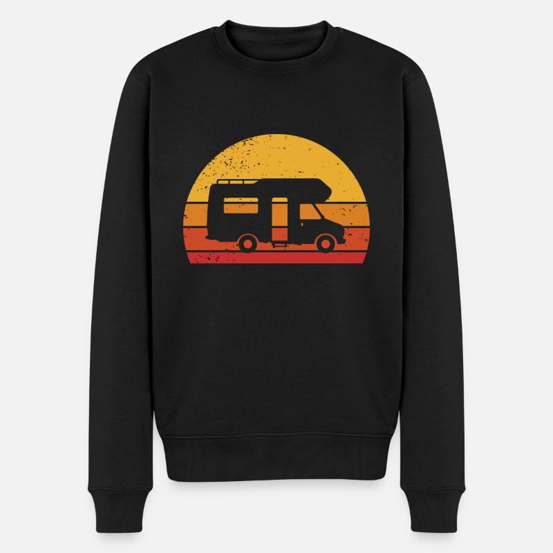 Camping-car, Camping, Caravane, Camping-car - Pull Premium bio Homme - noir