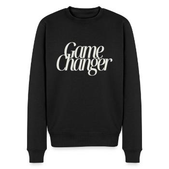Game Changer - Männer Premium Bio Pullover - Schwarz - Vorne - Nico (187cm)